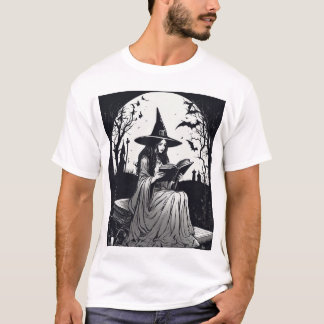 "Gothic Witch Reading: Vintag Dark Academia T-sh T-Shirt