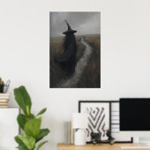 Gothic Witch Rustic Landscape Art Printable, Dark Poster (Heimbüro)