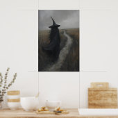 Gothic Witch Rustic Landscape Art Printable, Dark Poster (Küche)