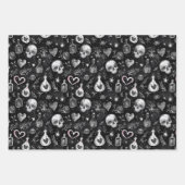 Gothic Witchcraft Liebe Potion Schädelherzen Geschenkpapier Set (Vorderseite)