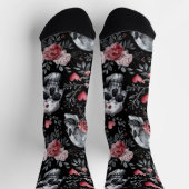 Gothic Witchcraft Skulls mit Rose Socken (Oben)
