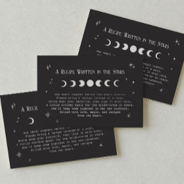 Gothic Witchy Brautparty Rezept Anfrage Begleitkarte