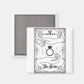 Gothic Witchy Bride Coven Tarot Halloween Bachelor Magnet (Vorderseite/Rückseite)