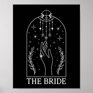 Gothic Witchy Bride Coven Tarot Matching Bachelore Poster