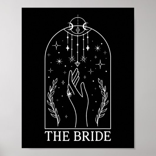 Gothic Witchy Bride Coven Tarot Matching Bachelore Poster (Vorne)