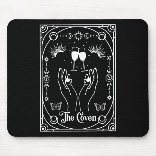 Gothic Witchy Coven Bride Tarot Halloween Bachelor Mousepad (Vorne)