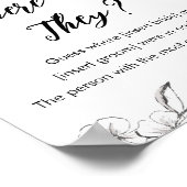 Gothic Wo waren sie Foto Brautparty Game Poster (Ecke)