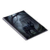 Gothic Wolf Dark Forest Kunstprint Notizblock (Rechte Seite)