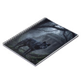 Gothic Wolf Dark Forest Kunstprint Notizblock (Linke Seite)