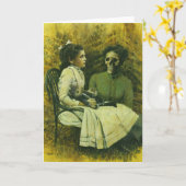 Gothic Wolfchild Grußkarte Karte (Gelbe Blume)