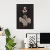 Gothic Woman in Red Macabre Art Printable, Dark Poster (Heimbüro)