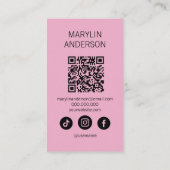 Gothic "Work Your Magic" Schönheit und Makeup Visitenkarte (Rückseite)