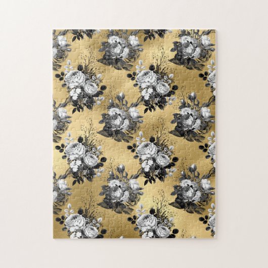 Gothic Yellow Blume Blätter Blumenbilder Puzzle (Vertikal)