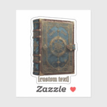 Gothic Zauberbuch Eigener Text & Vinyl Sticker sch