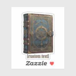 Gothic Zauberbuch Eigener Text & Vinyl Sticker sch