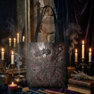 Gothic zerbrochenes Buntglas Dark Fantasy Tasche