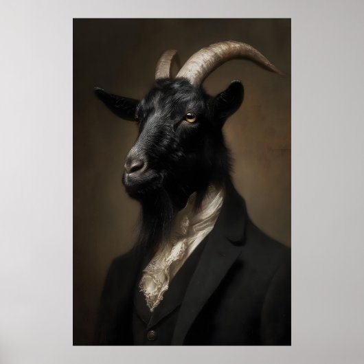 Gothic-Ziegen-Kunstposter viktorianische dunkle Ak Poster (Vorne)