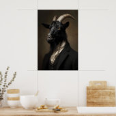 Gothic-Ziegen-Kunstposter viktorianische dunkle Ak Poster (Küche)