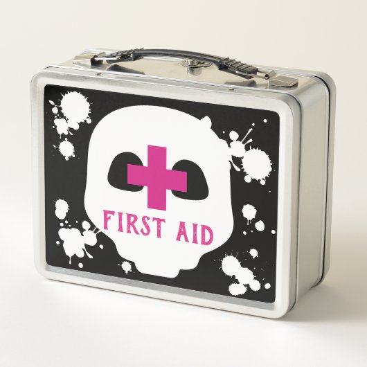 Gothic Zombie Apokalypse Emo Medical Kit Metall Lunch Box (Rückseite)