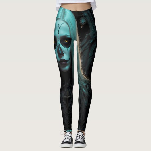 Gothic Zombie Dark Elegance Leggings (Vorderseite)