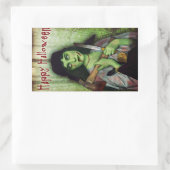 Gothic Zombie Girl Halloween Horror Rechteckiger Aufkleber (Tasche)