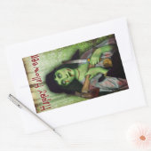 Gothic Zombie Girl Halloween Horror Rechteckiger Aufkleber (Umschlag)