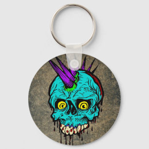 Gothic Zombie Punk Skull Schlüsselanhänger