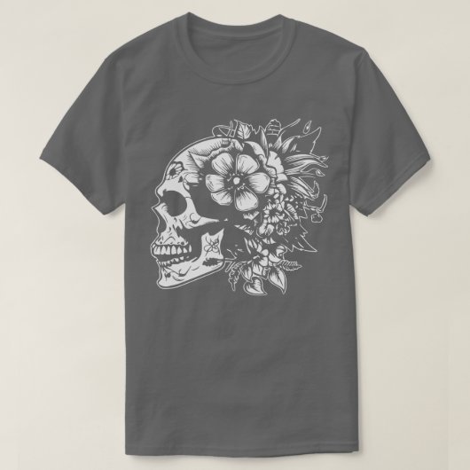 gothicale Blume T-Shirt (Design vorne)
