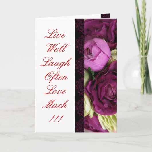 GothicChicz Rose Grußkarte Feiertagskarte (Vorderseite)