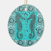 GothicChicz Seepferdeverzierung Keramikornament (Links)