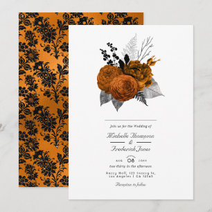 Gothicische Vintage-Hochzeit Einladung