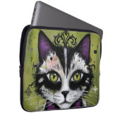 Gothik-Katze Laptopschutzhülle (Vorne Rechts)