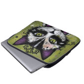 Gothik-Katze Laptopschutzhülle (Vorne Knopf)