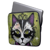 Gothik-Katze Laptopschutzhülle (Vorderseite Links)