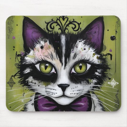 Gothik-Katze Mousepad (Vorne)