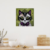 Gothik-Katze Poster (Küche)