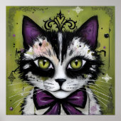 Gothik-Katze Poster (Vorne)