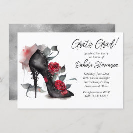 Gothion Stilettos mit Rote Rosen Abschluss Einladung
