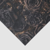 Gothisch dankbare Typografie mit dunklen Rosen Seidenpapier (Detail)