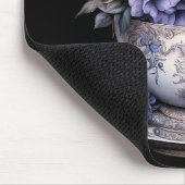 GOTHISCHE BLUE & PURPLE BLUMEN IN EINER TEACUP MOUSEPAD (Ecke)