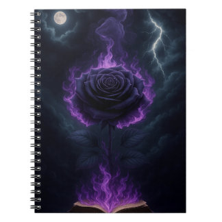 Gothische Flammenrose Notizblock