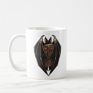 Gothische Fledermaus liest dunkles Zauberbuch Kaffeetasse