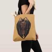 Gothische Fledermaus liest dunkles Zauberbuch Tasche (Von Nahem)