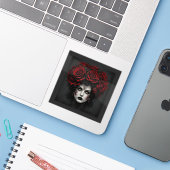 Gothische Frau Aufkleber (Laptop mit iPhone)