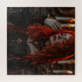 Gothische Frau mit roten Haaren Puzzle (Horizontal)