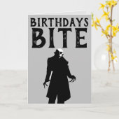 GOTHISCHE GEBURTSTAGSKARTEN, DRACULA NOSFERATU KARTE (Gelbe Blume)