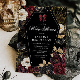 Gothische Halloween-Baby-Shower-Einladung Einladung