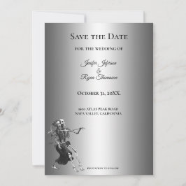 Gothische Halloween-Hochzeit Save-the-Date-Einladu Ankündigung