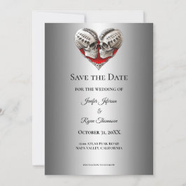 Gothische Halloween-Hochzeit Save the Date Einladu Ankündigung