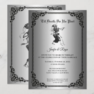 Gothische Halloween-Hochzeitseinladung Einladung